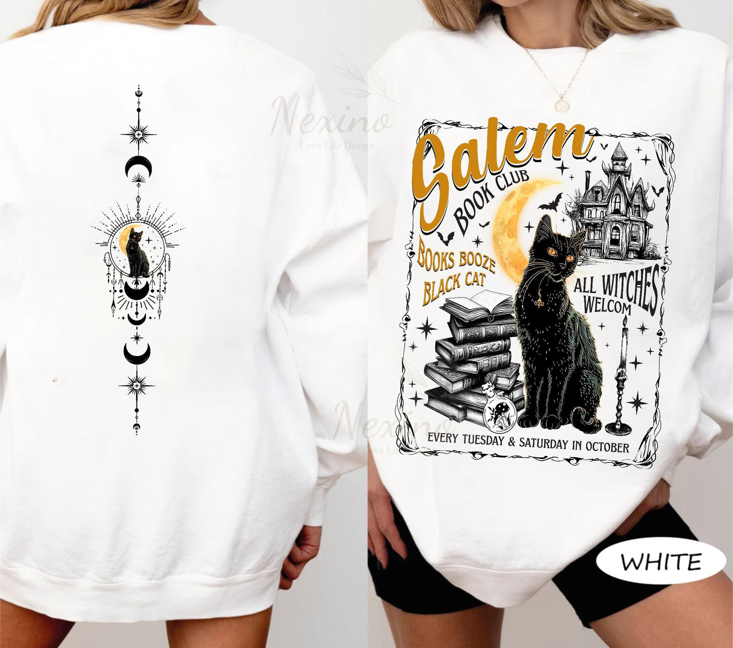 Salem Book Club Shirt for Spooky Reader, Funny Book Lover Halloween Tee, Salem Witches Spooky Season Shirt for Bookworm Halloween Witchy Shirt