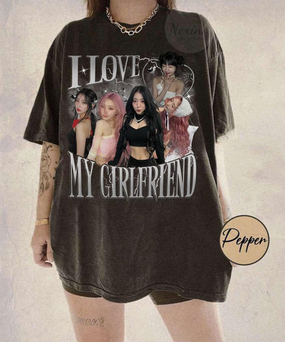 Custom I Love My Girlfriend Shirt, Shirt With Girlfriend Face, Custom Photo Shirt, Custom Your Own Picture Idea, Graphic Wife Husband Tee