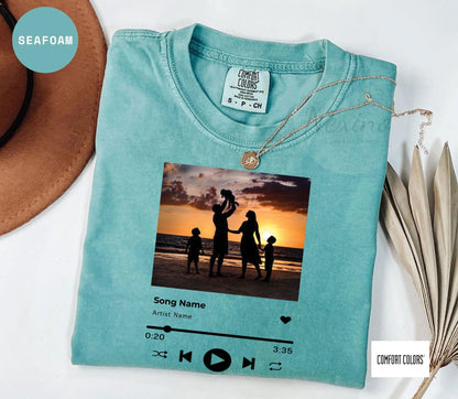 Custom Song Name Shirt And Photo Shirt, Custom Artist Name Shirt, Custom Song Name Shirt, Comfort Colors Favorite Song Tee, Music Player Tee