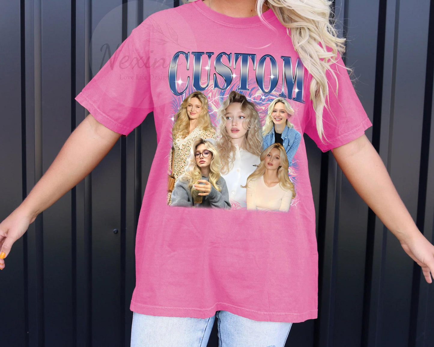 Custom Girlfriend Bootleg Shirt, Boyfriend Shirt, Shirt With Girlfriend Face, Vintage Custom Image Wife Shirt,Dog Tee, Bachelorette Surprise