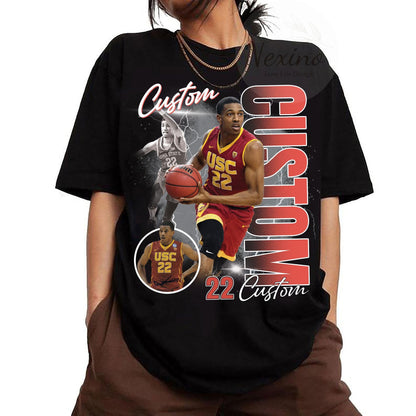 Custom Basketball T-shirt, Custom Player Shirt, Custom Football Shirt, Custom Baseball Shirt, Bootleg Player Shirt, Team Name, School Name