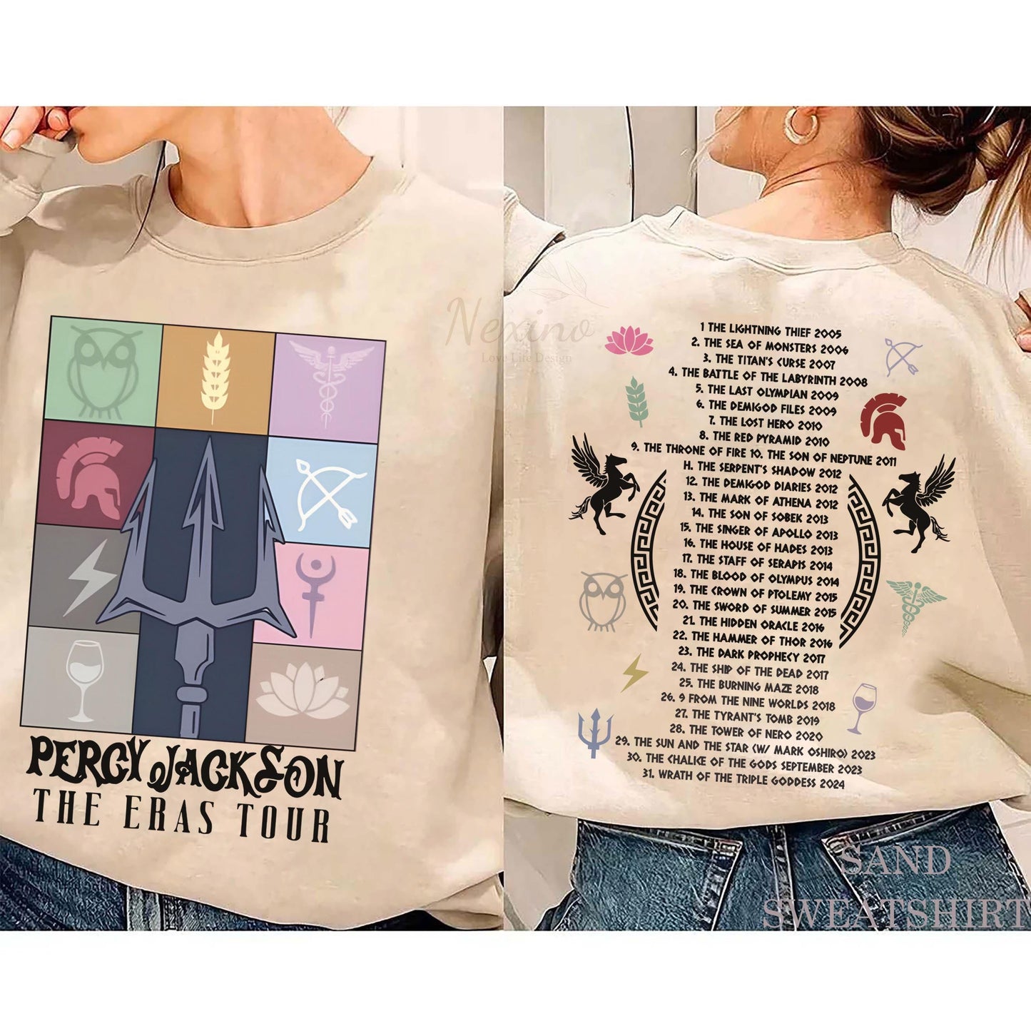 Percy Jackson and the Olympians Eras Tour Comfort Color Shirt, Greek Mythology Sweatshirt, Rick Riordan Bookish Shirts, Book Lover Gifts