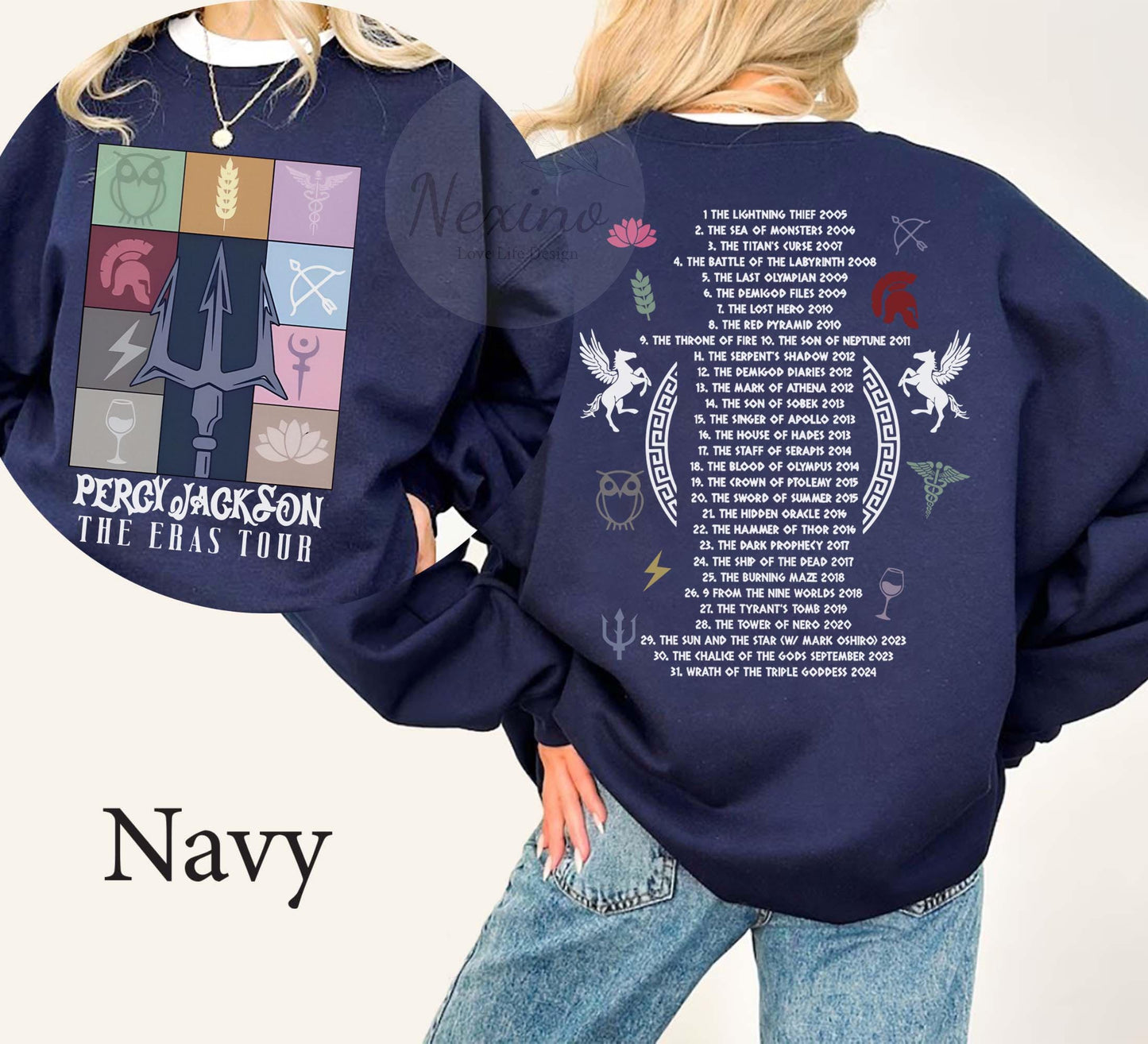 Percy Jackson and the Olympians Eras Tour Comfort Color Shirt, Greek Mythology Sweatshirt, Rick Riordan Bookish Shirts, Book Lover Gifts