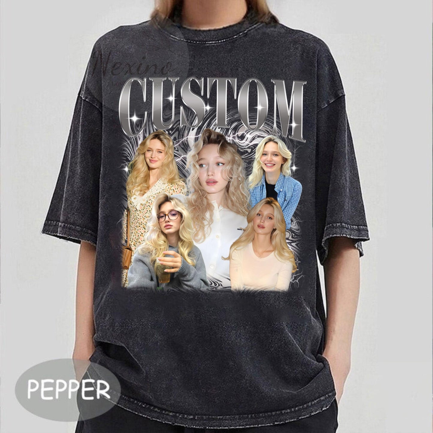 Custom Girlfriend Bootleg Shirt, Boyfriend Shirt, Shirt With Girlfriend Face, Vintage Custom Image Wife Shirt,Dog Tee, Bachelorette Surprise