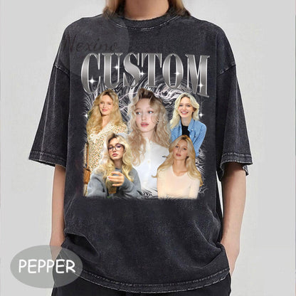 Custom Girlfriend Bootleg Shirt, Boyfriend Shirt, Shirt With Girlfriend Face, Vintage Custom Image Wife Shirt,Dog Tee, Bachelorette Surprise