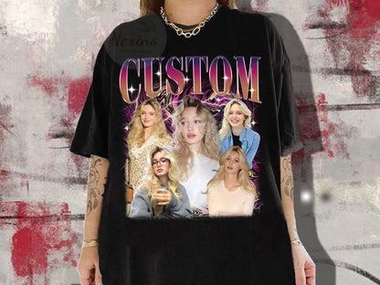 Custom Girlfriend Bootleg Shirt, Boyfriend Shirt, Shirt With Girlfriend Face, Vintage Custom Image Wife Shirt,Dog Tee, Bachelorette Surprise
