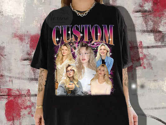 Custom Girlfriend Bootleg Shirt, Boyfriend Shirt, Shirt With Girlfriend Face, Vintage Custom Image Wife Shirt,Dog Tee, Bachelorette Surprise
