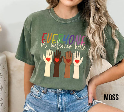Idaho teacher shirt everyone is welcome here Shirt, inclusion and equality t shirt, protest and resist t shirt, idaho teacher t shirt