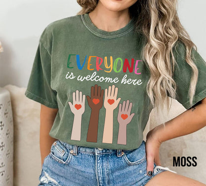 Idaho teacher shirt everyone is welcome here Shirt, inclusion and equality t shirt, protest and resist t shirt, idaho teacher t shirt