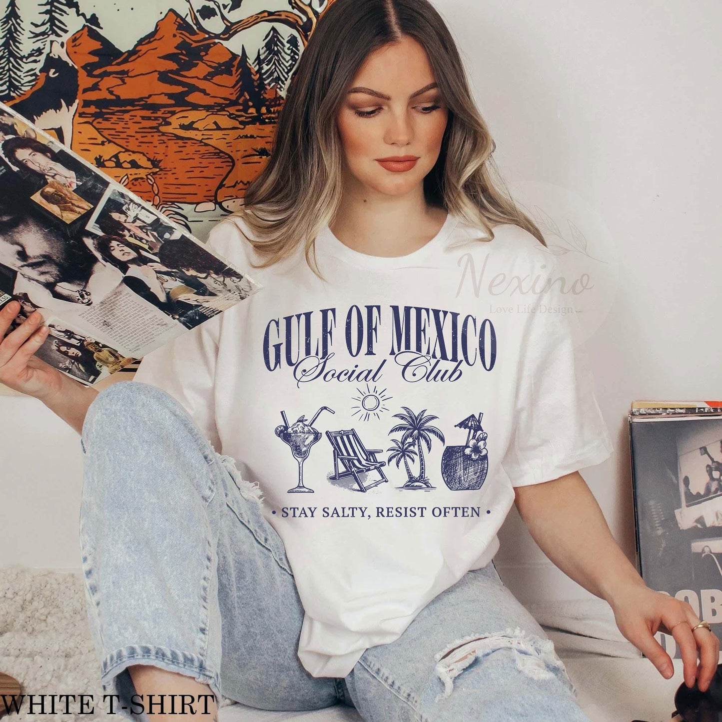 Gulf of Mexico Shirt Gulf Coast Shirt Texas Alabama Mississippi Florida Beach Crewneck Mexico Gift for Mexico Lover Gulf of Mexico Gift Tee