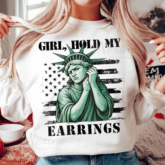 Girl Hold My Earrings shirt, anti Trump shirt, FDT Shirt, Fir Dogwood Tamarack Shirt, Anti-Trump Nature Tee, National Park Style Shirt