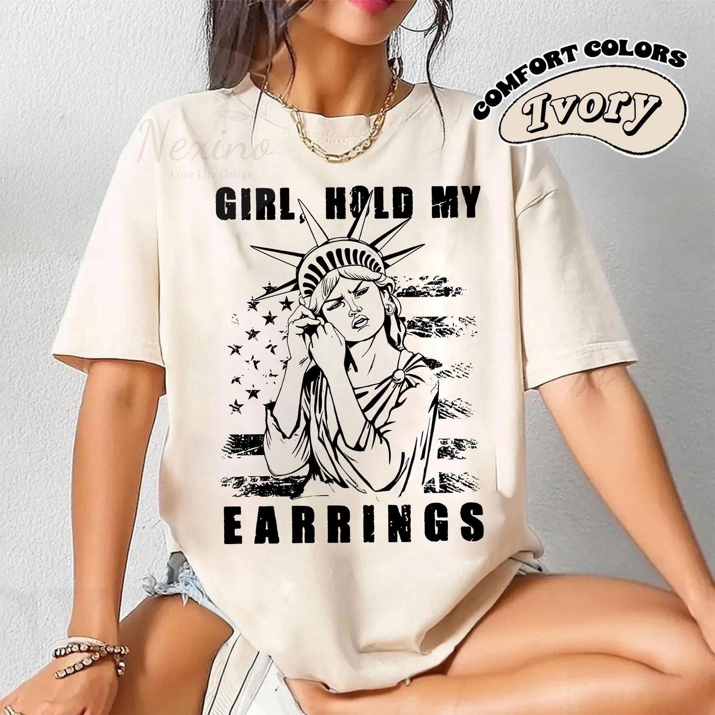 Girl Hold My Earrings shirt, Protest Tee, Political Tee, Political Activism Tee, Nature Tee, National Park Style Shirt,Save Public Lands