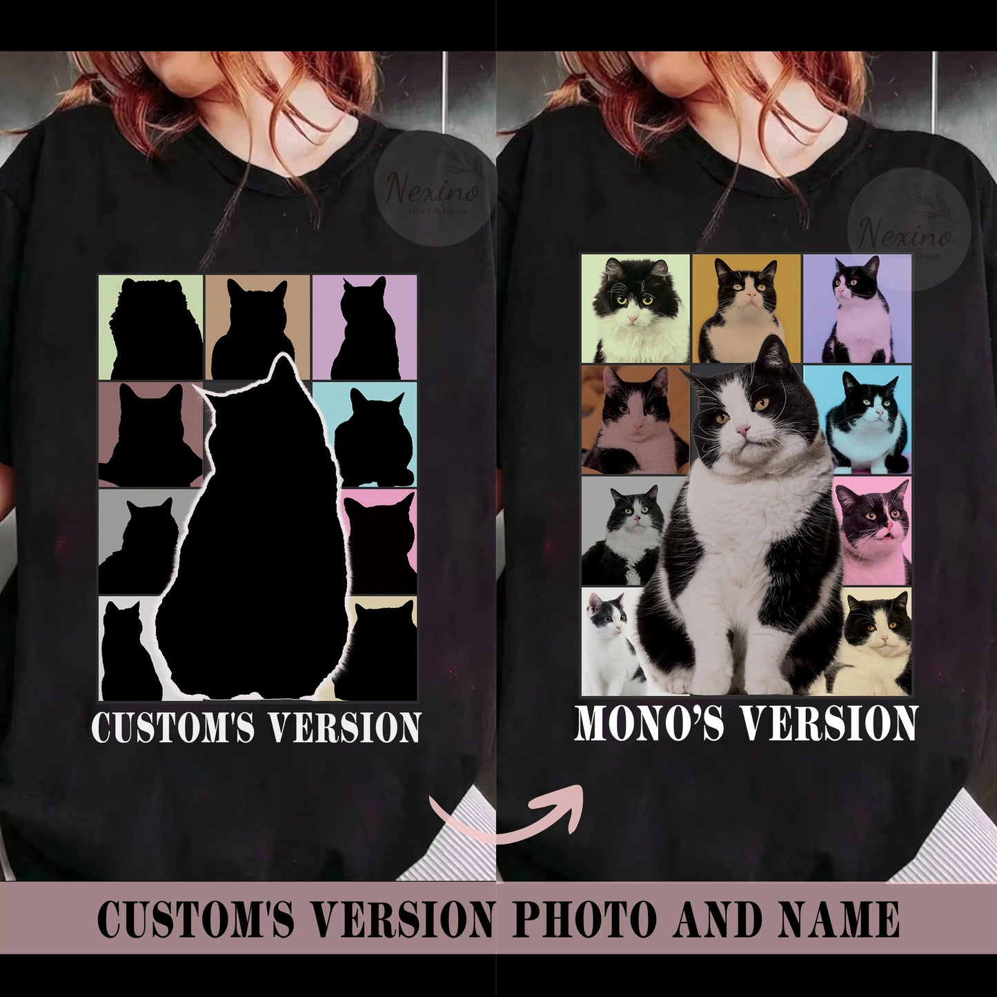 Custom Era's Tour Shirt, Custom Dog Cat Shirt, Custom Pet Portrait Shirt, Dog Cat Photo Shirt, Custom Shirt, Taylors Version