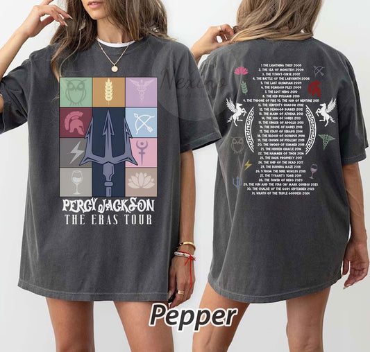 Percy Jackson and the Olympians Eras Tour Comfort Color Shirt, Greek Mythology Sweatshirt, Rick Riordan Bookish Shirts, Book Lover Gifts