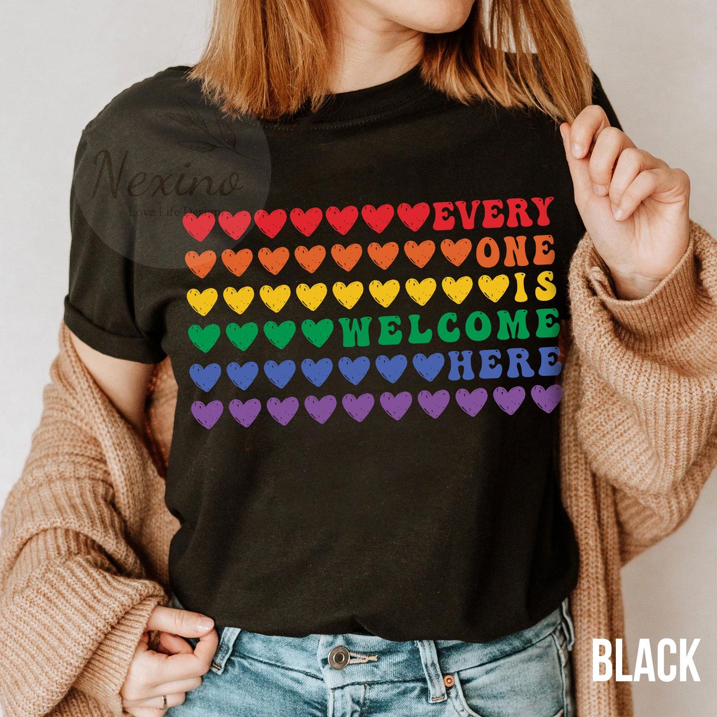 Everyone Is Welcome Here Shirt, LGBT Shirt, Support Lgbt, LGBT Love Shirt, Pride Month Tee, Lgbt Rainbow, Lesbian Shirt, Gay Pride Tee