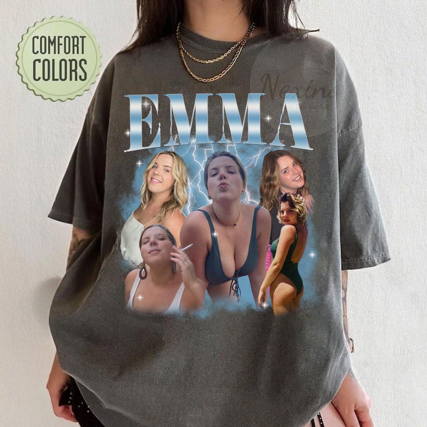Custom Girlfriend Shirt, Boyfriend Comfort Colors Shirt, Face Shirt, Bachelorette Surprise, Personalized Birthday Bootleg Gift, Group Shirt