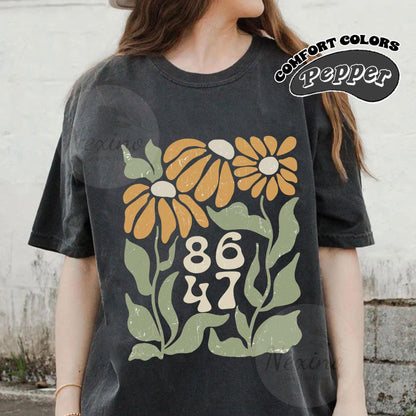 Retro 8647 Anti Trump Shirt, Democrat 8647 Shirt, Liberal Shirt, Pro Immigration Shirt, Anti ICE, Anti MAGA, Anti Republican Fascism Shirt