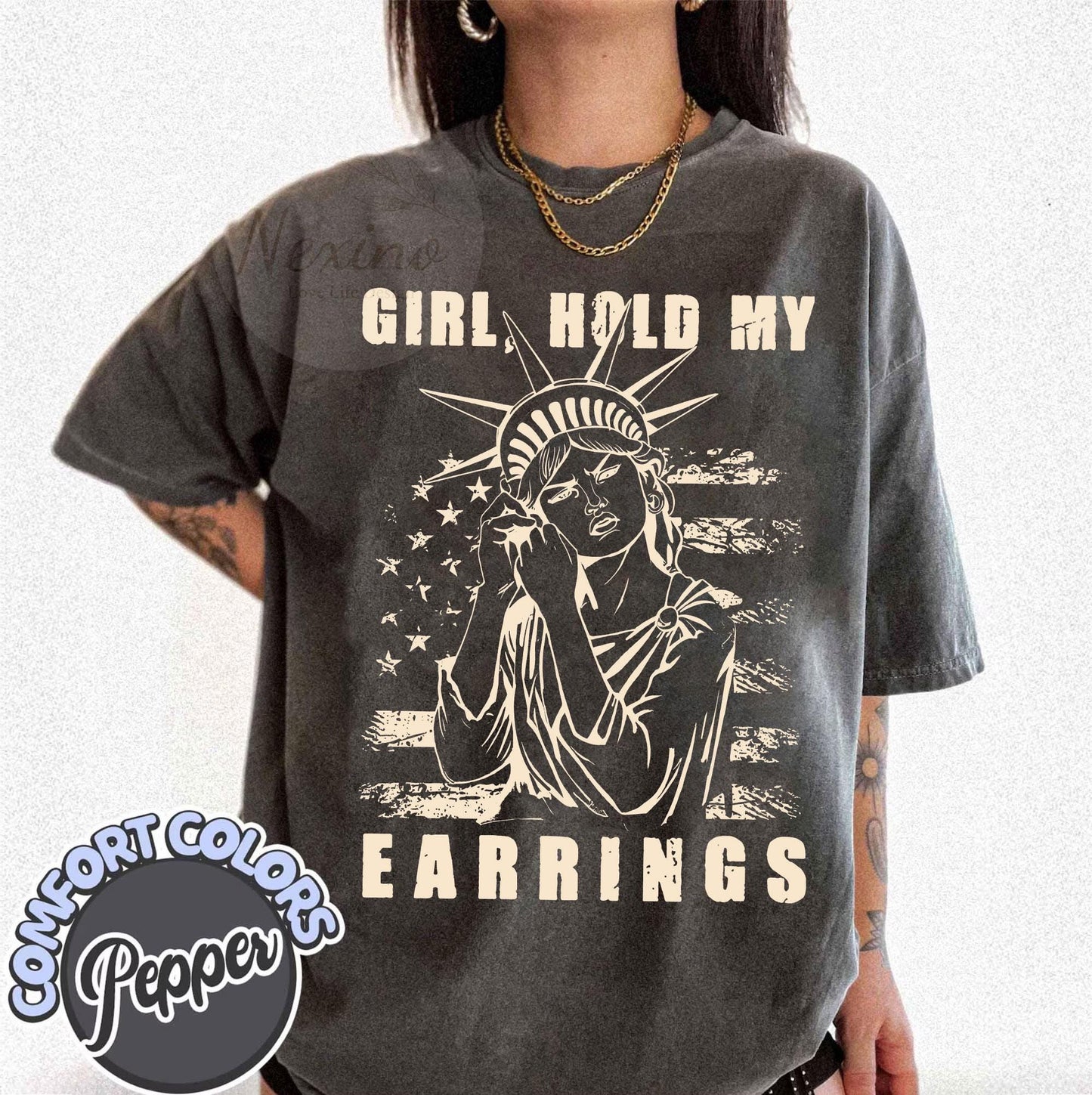 Girl Hold My Earrings shirt, Protest Tee, Political Tee, Political Activism Tee, Nature Tee, National Park Style Shirt,Save Public Lands