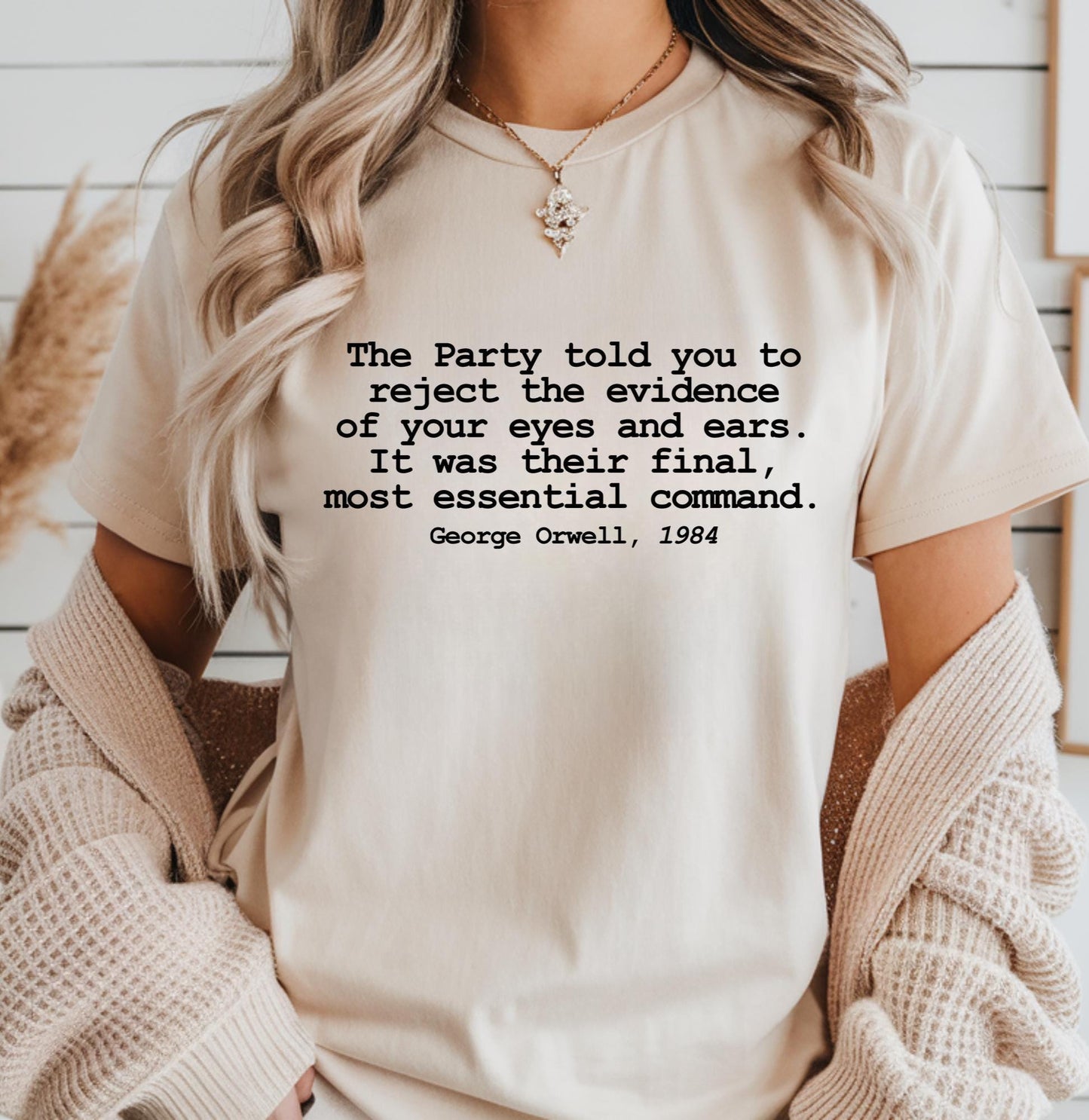 George Orwell 1984 Anti Trump Quote Shirt, Unisex Political Activist T-shirt, Social Justice, Protest Inequality Tee, Anti-Fascist Resist