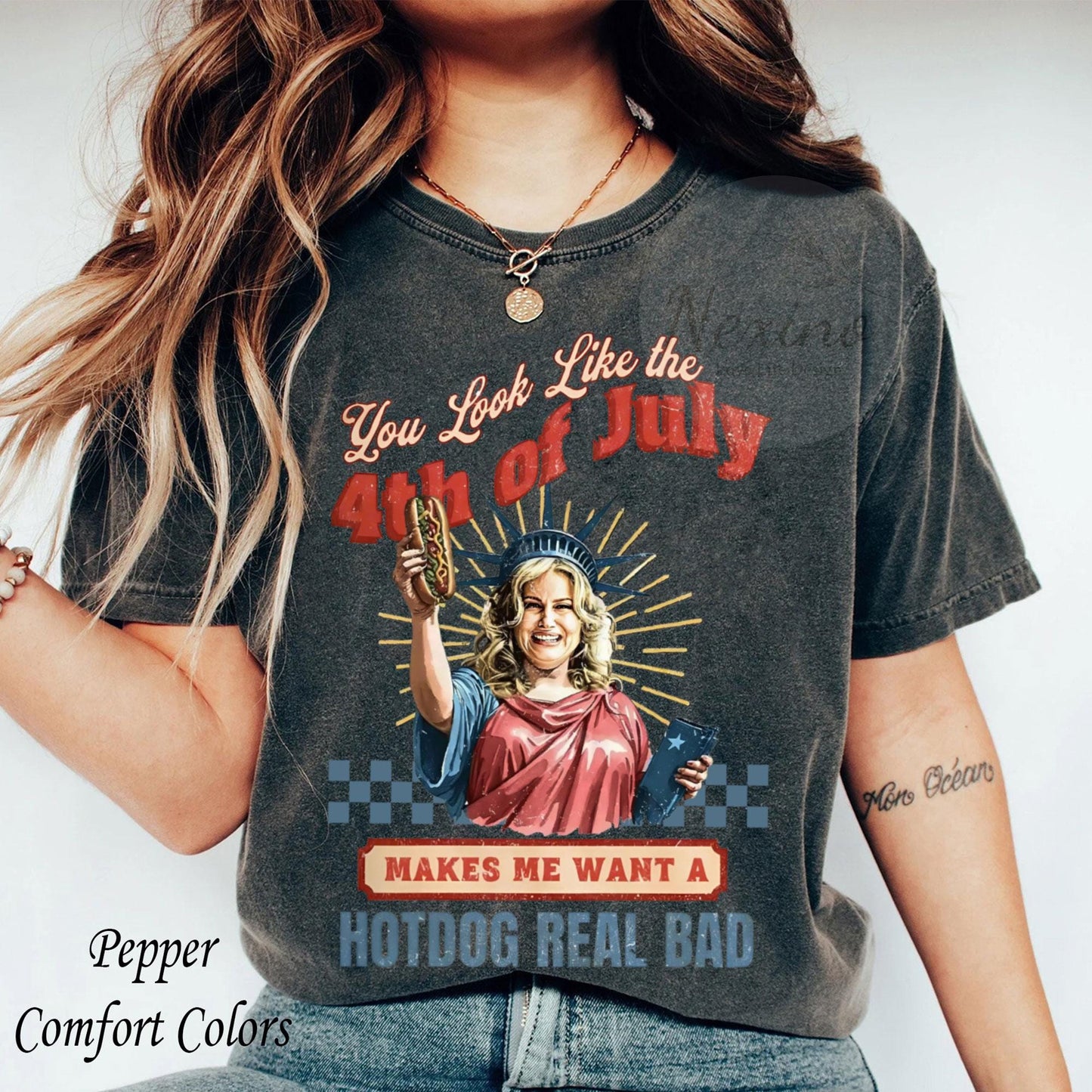 You Look Like The 4th Of July Makes Me Want A Hot Dog Real Bad Shirt, Funny 4th July Hot Dog Lover Shirt, Funny Meme Shirt, Meme T Shirt