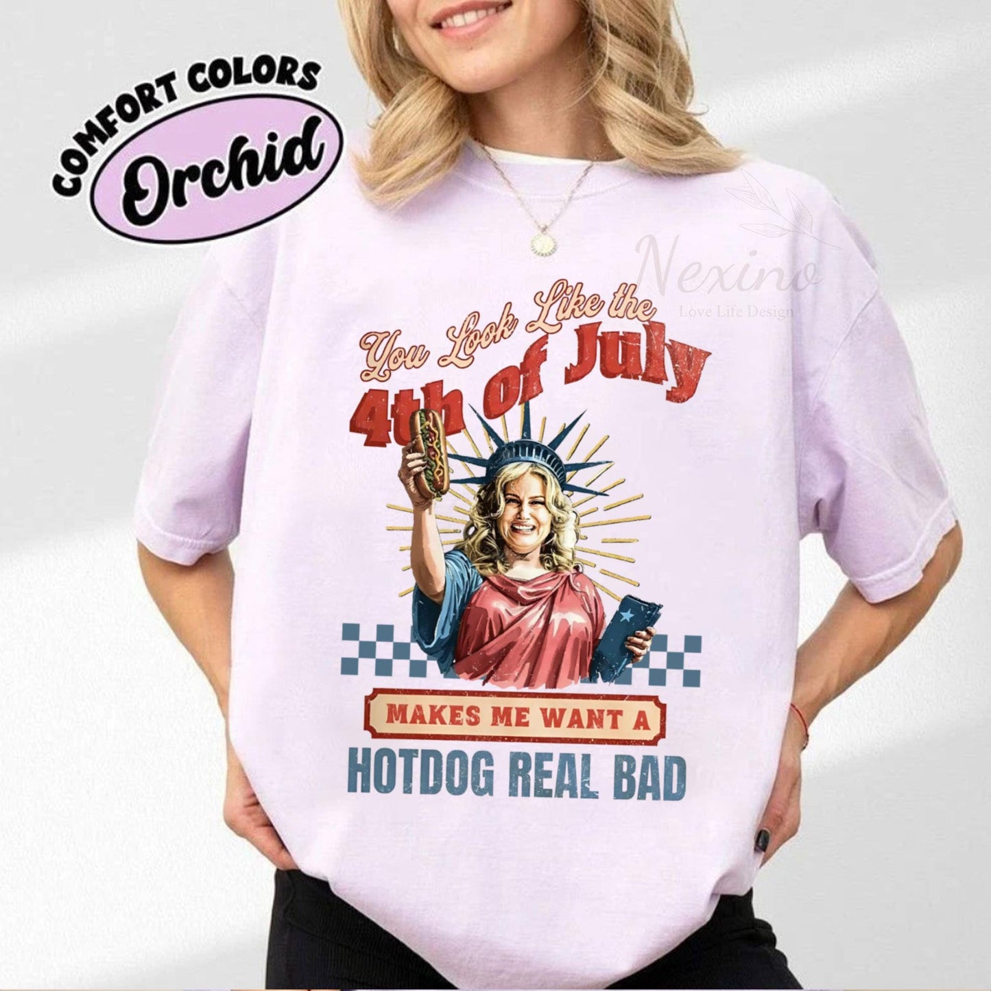 You Look Like The 4th Of July Makes Me Want A Hot Dog Real Bad Shirt, Funny 4th July Hot Dog Lover Shirt, Funny Meme Shirt, Meme T Shirt