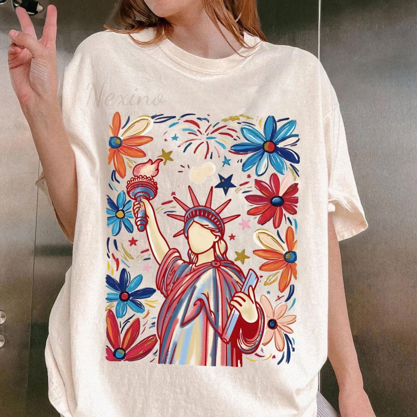 Retro 4th of July Shirt, Statue of Liberty Tee, Vintage USA T-Shirt, Independence Day Shirt, American Pride Tee, Liberty 4th July Shirt
