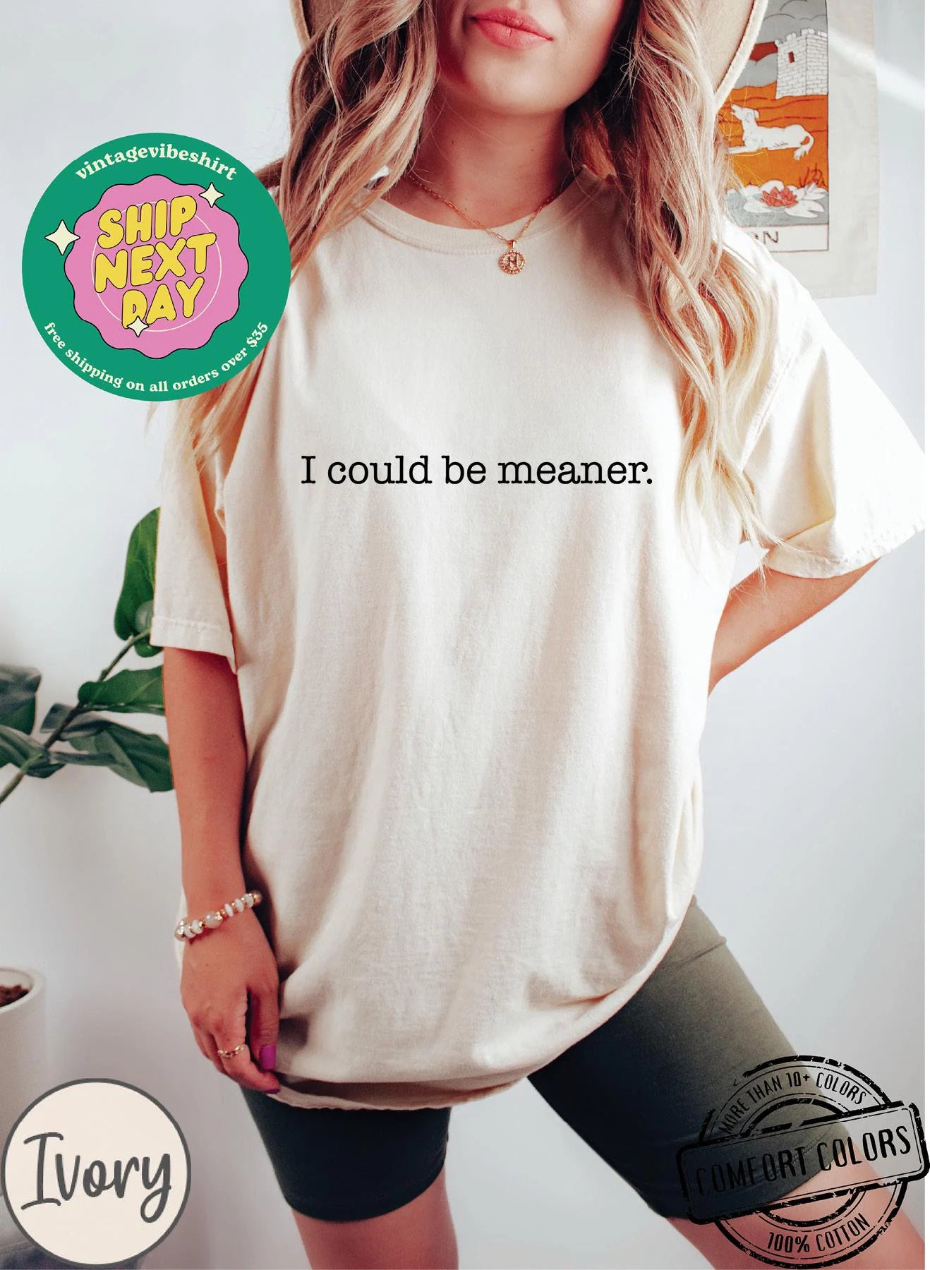 I Could Be Meaner Shirt, Sarcastic Sweatshirt, Funny Quote Crewneck, Funny Humor Shirt, Trendy Shirt For Woman, Sarcasm Tees
