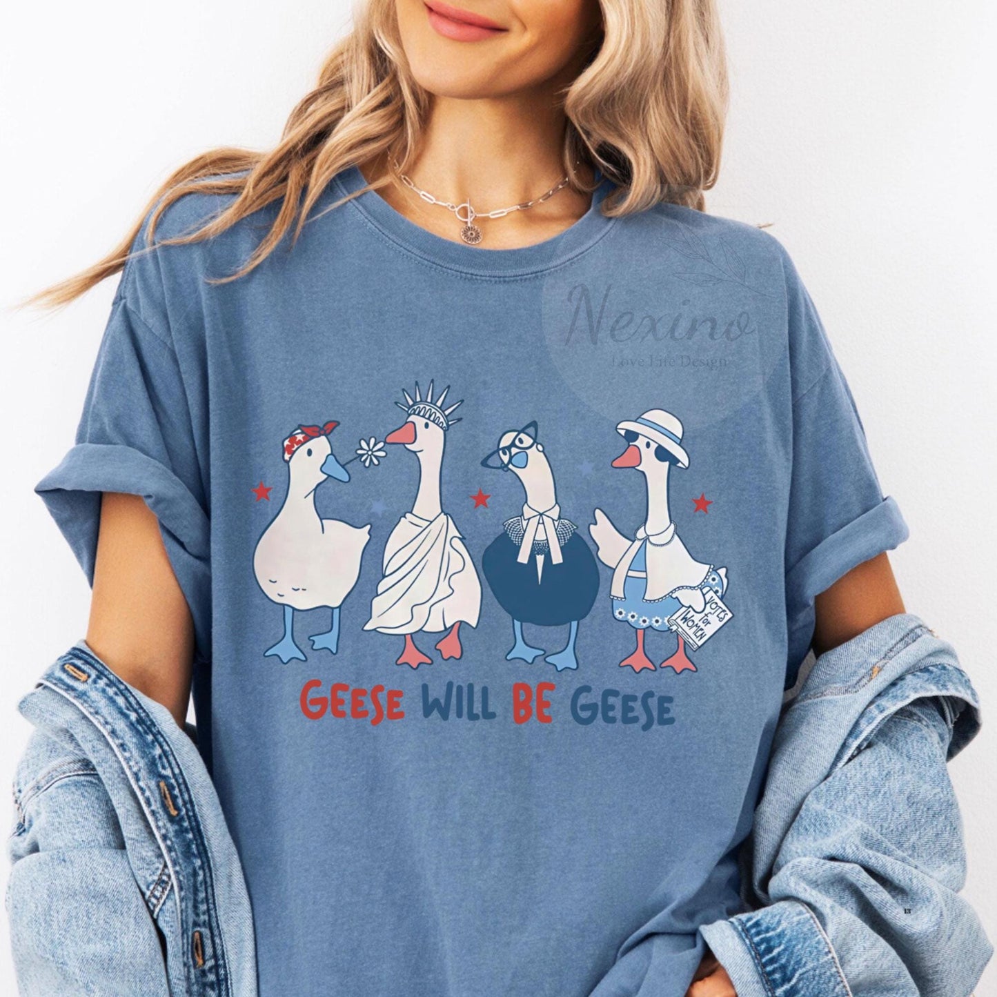 Girls Will be Girls Comfort Colors Shirt, Patriotic Feminist 4th of July Tee, Strong American Women T-Shirt, Independence Day Gift for Her
