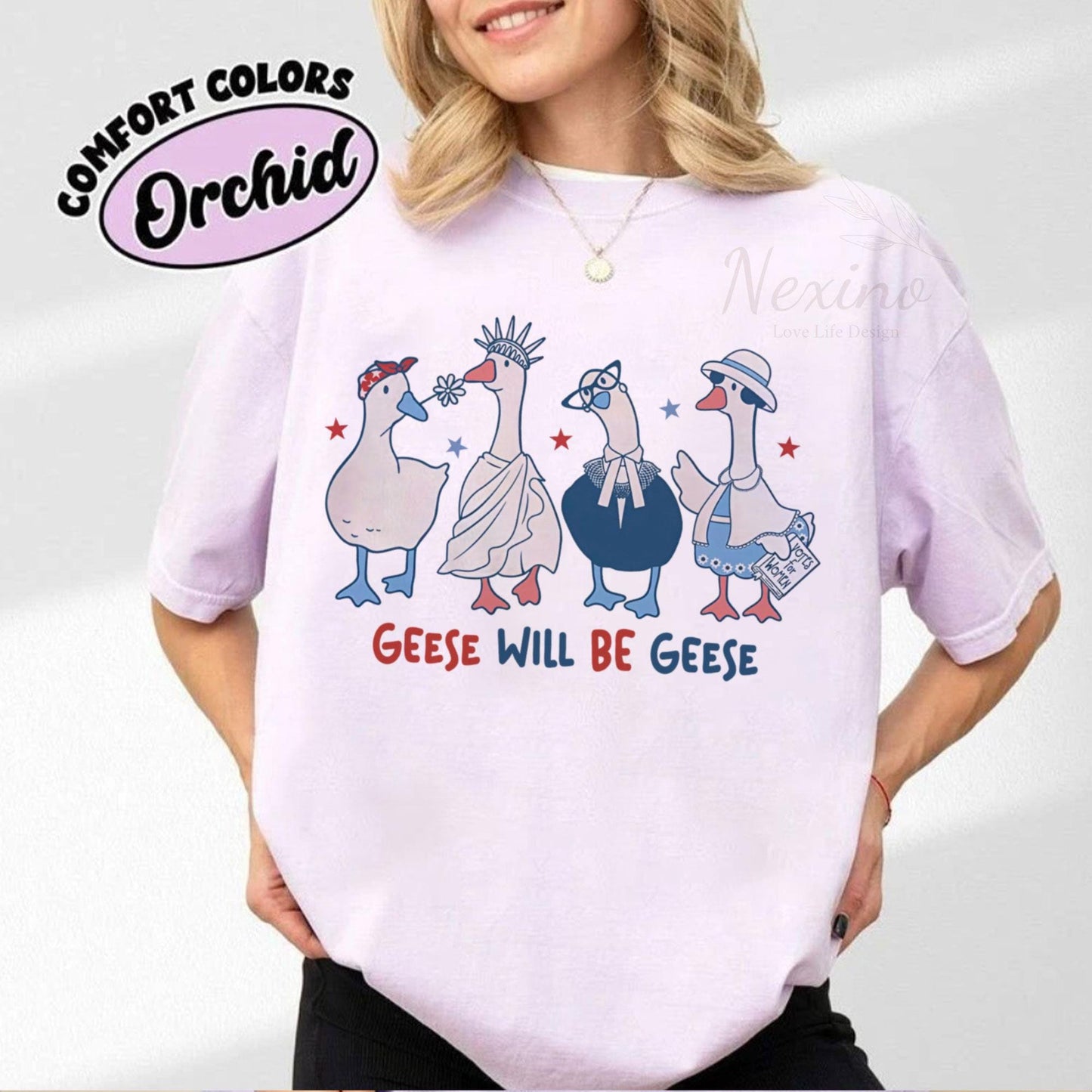 Girls Will be Girls Comfort Colors Shirt, Patriotic Feminist 4th of July Tee, Strong American Women T-Shirt, Independence Day Gift for Her