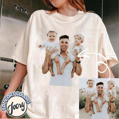 Custom Photo Shirt for Dad, Father's Day Tshirt, Personalized Dad Portrait Shirt, Fathers Day Gifts, Dad Birthday Gifts, Gift for Husband