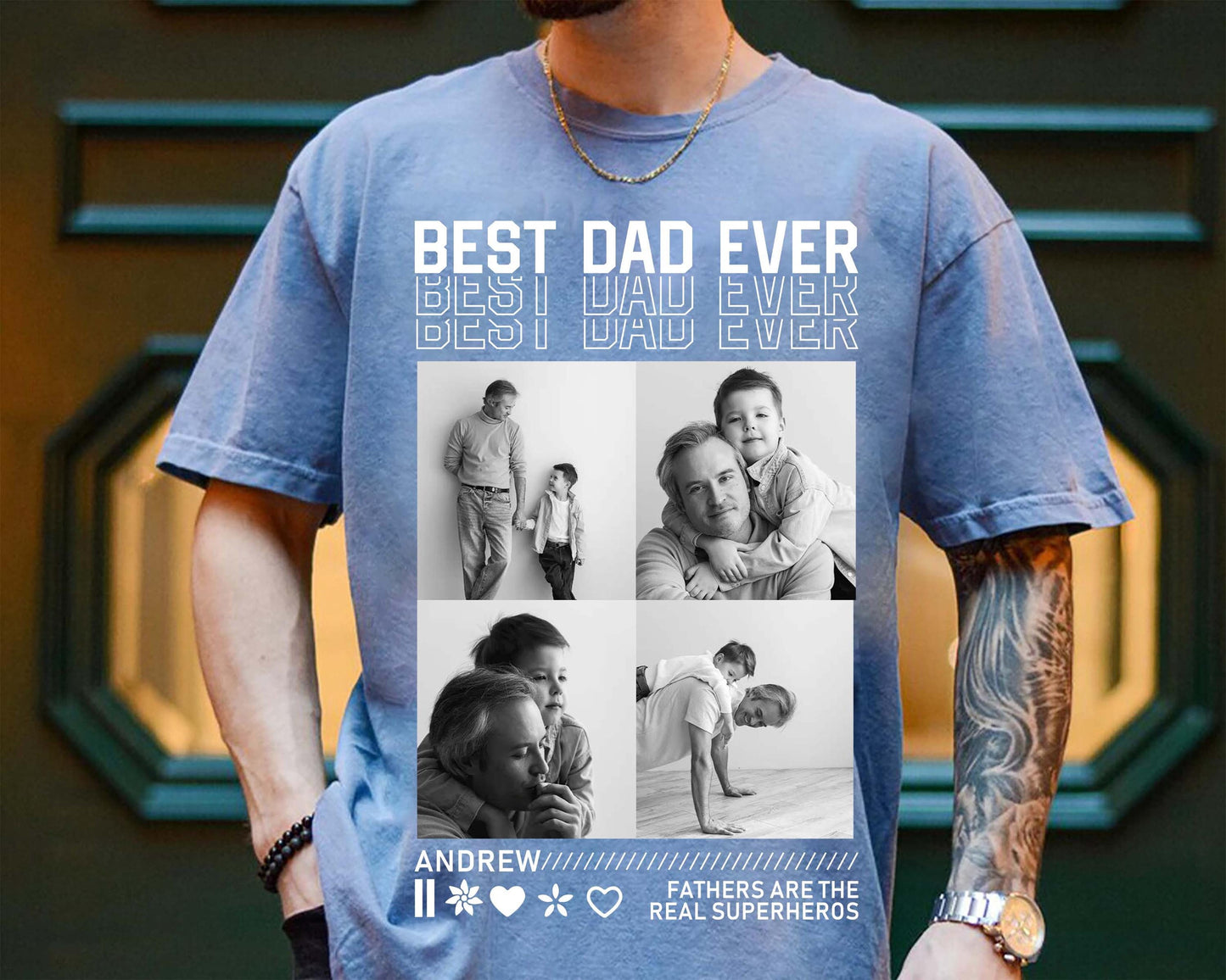 Custom Photo Dad Shirt, Custom Photo Comfort Colors Shirt for Dad Grandpa, Fathers Day Shirt, Fathers Day Gift 2025, Grandpa Gift, Dad Gift