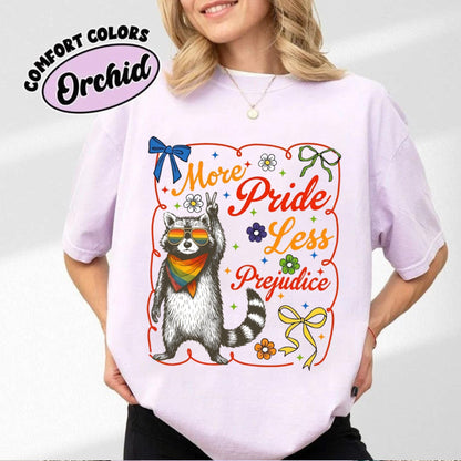More Pride Less Prejudice Shirt, LGBTQ Shirt, Proud Ally Shirt, Pride Month Shirt, LGBTQ Sweatshirt, LGBTQ Gift, Pride Parade, Lesbian Shirt