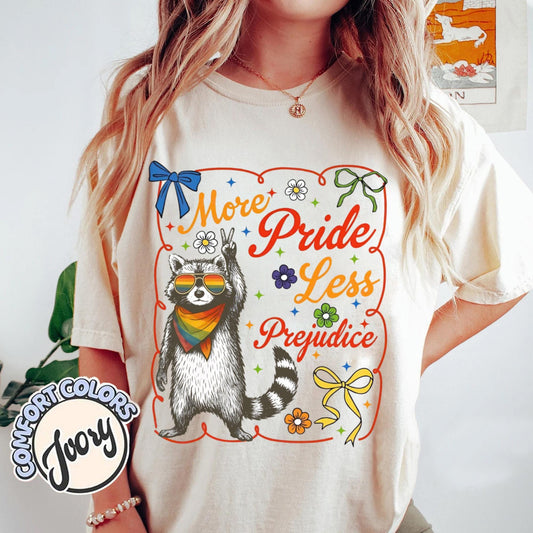 More Pride Less Prejudice Shirt, LGBTQ Shirt, Proud Ally Shirt, Pride Month Shirt, LGBTQ Sweatshirt, LGBTQ Gift, Pride Parade, Lesbian Shirt
