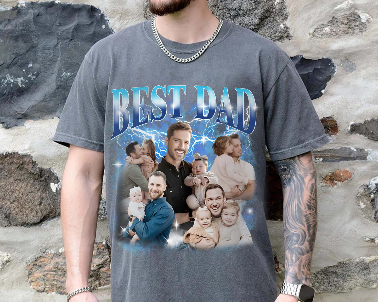 Fathers Day Shirt, Custom Bootleg Shirt, Best Dad Ever Shirt, Fathers Day Gift, Dad Bootleg Rap Tee, Gift For Dad, Custom Photo Dad Shirt