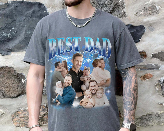 Fathers Day Shirt, Custom Bootleg Shirt, Best Dad Ever Shirt, Fathers Day Gift, Dad Bootleg Rap Tee, Gift For Dad, Custom Photo Dad Shirt