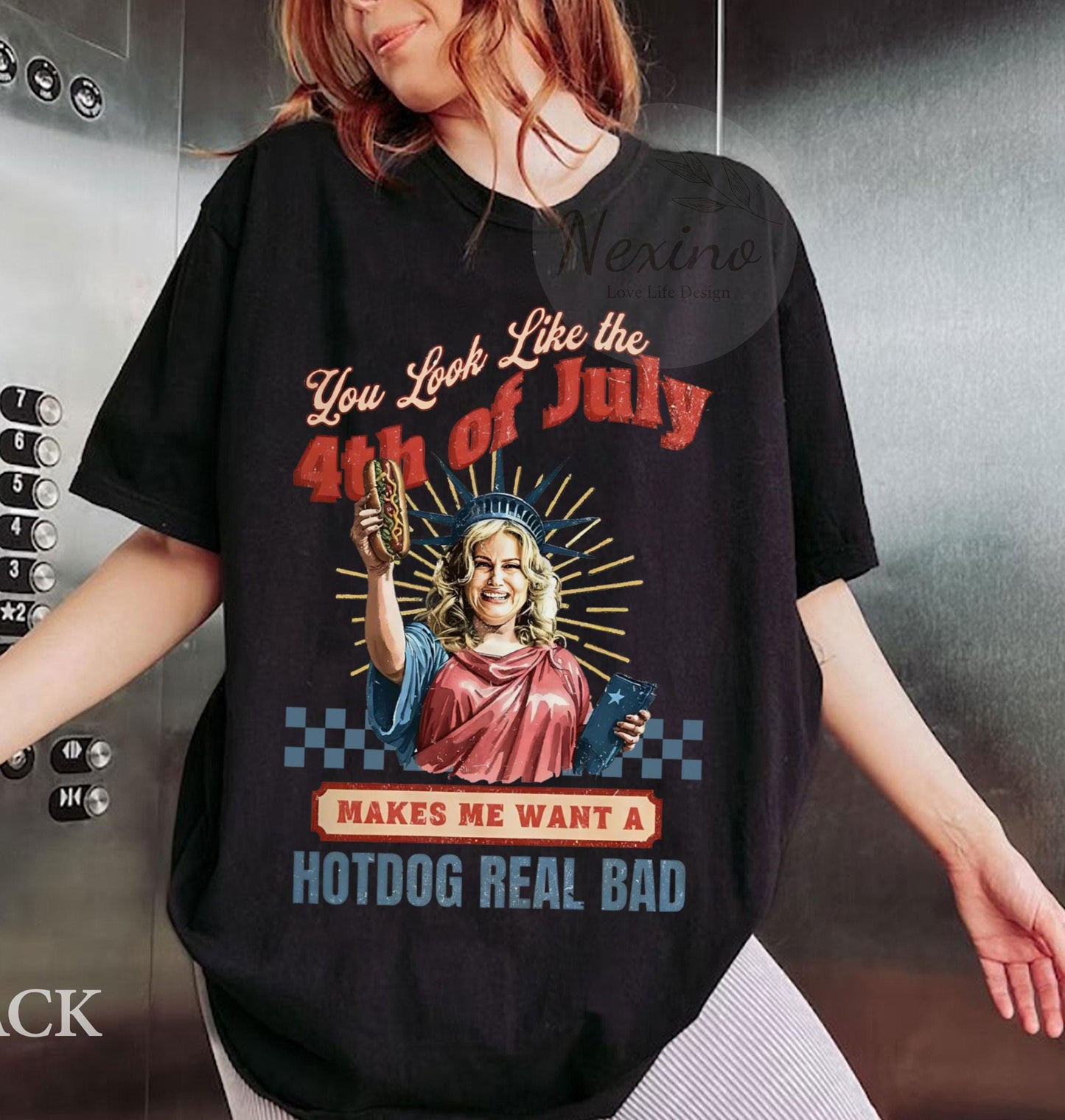 You Look Like The 4th Of July Makes Me Want A Hot Dog Real Bad Shirt, Funny 4th July Hot Dog Lover Shirt, Funny Meme Shirt, Meme T Shirt
