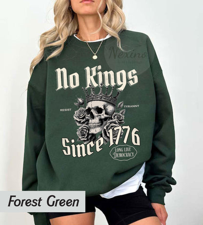 Comfort Colors® No Kings In America Shirt, Anti-Trump Shirt, Protest Shirt, Democracy Tees, Gift for Anti-MAGA, Patriotic Tee, Liberal Shirt