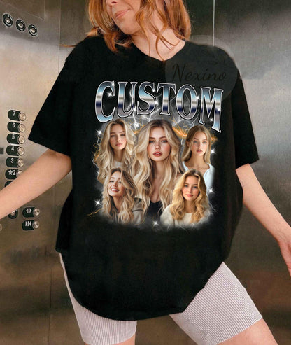 Custom Girlfriend Shirt, Boyfriend Comfort Colors Shirt, Face Shirt, Bachelorette Surprise, Personalized Birthday Bootleg Gift, Group Shirt