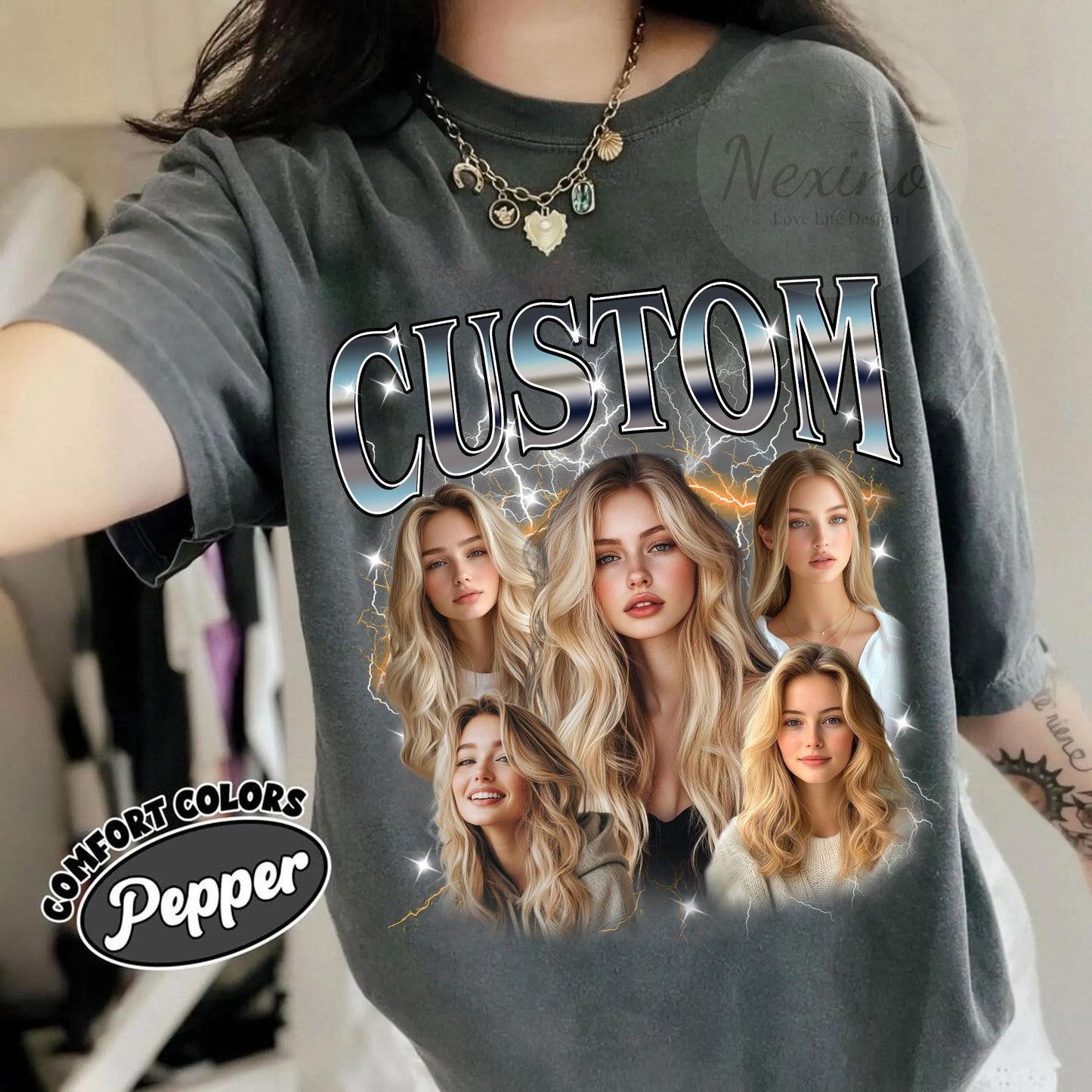 Custom Girlfriend Shirt, Boyfriend Comfort Colors Shirt, Face Shirt, Bachelorette Surprise, Personalized Birthday Bootleg Gift, Group Shirt