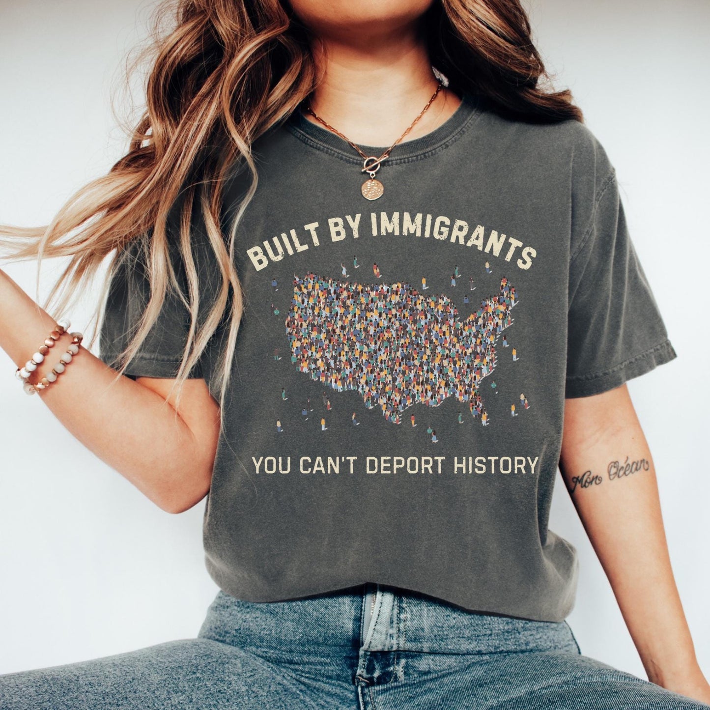 Built by Immigrants Shirt, You Can’t Deport History, Political Statement Tee, Anti Racism T-shirt, Immigrant Rights Protest