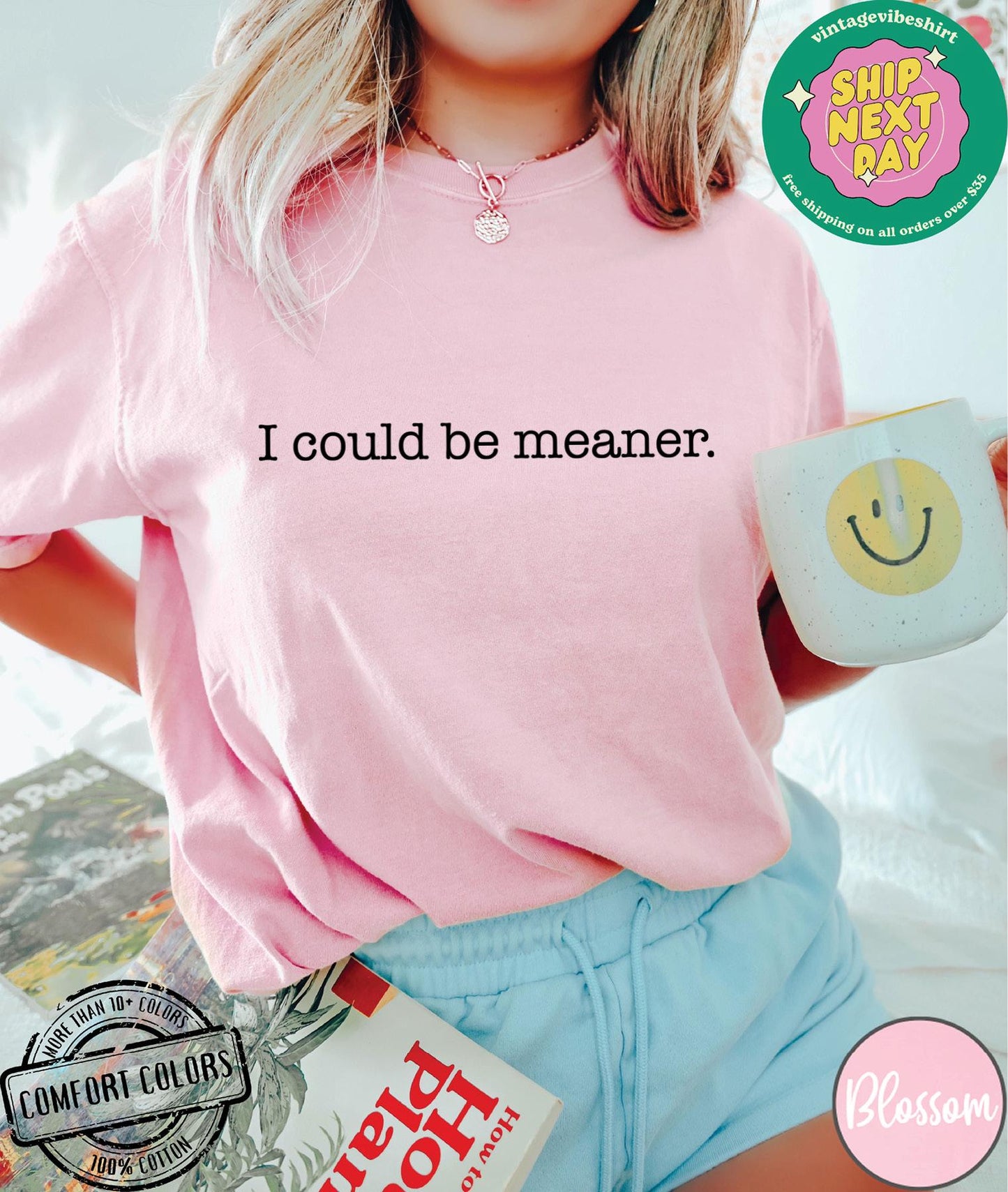 I Could Be Meaner Shirt, Sarcastic Sweatshirt, Funny Quote Crewneck, Funny Humor Shirt, Trendy Shirt For Woman, Sarcasm Tees