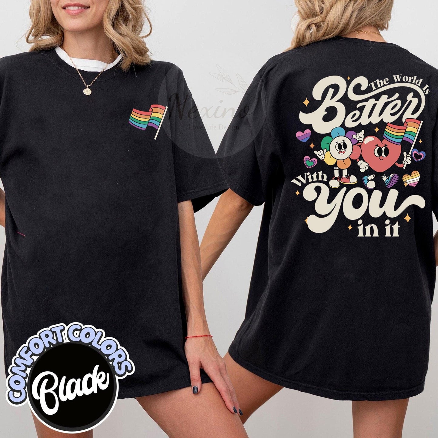 The World Is Better With You In It, LGBT Rainbow Shirt, Pride Month Shirt, Gay Pride Shirt, LGBTQ Shirt, Pride Ally Shirt, Equality Shirt