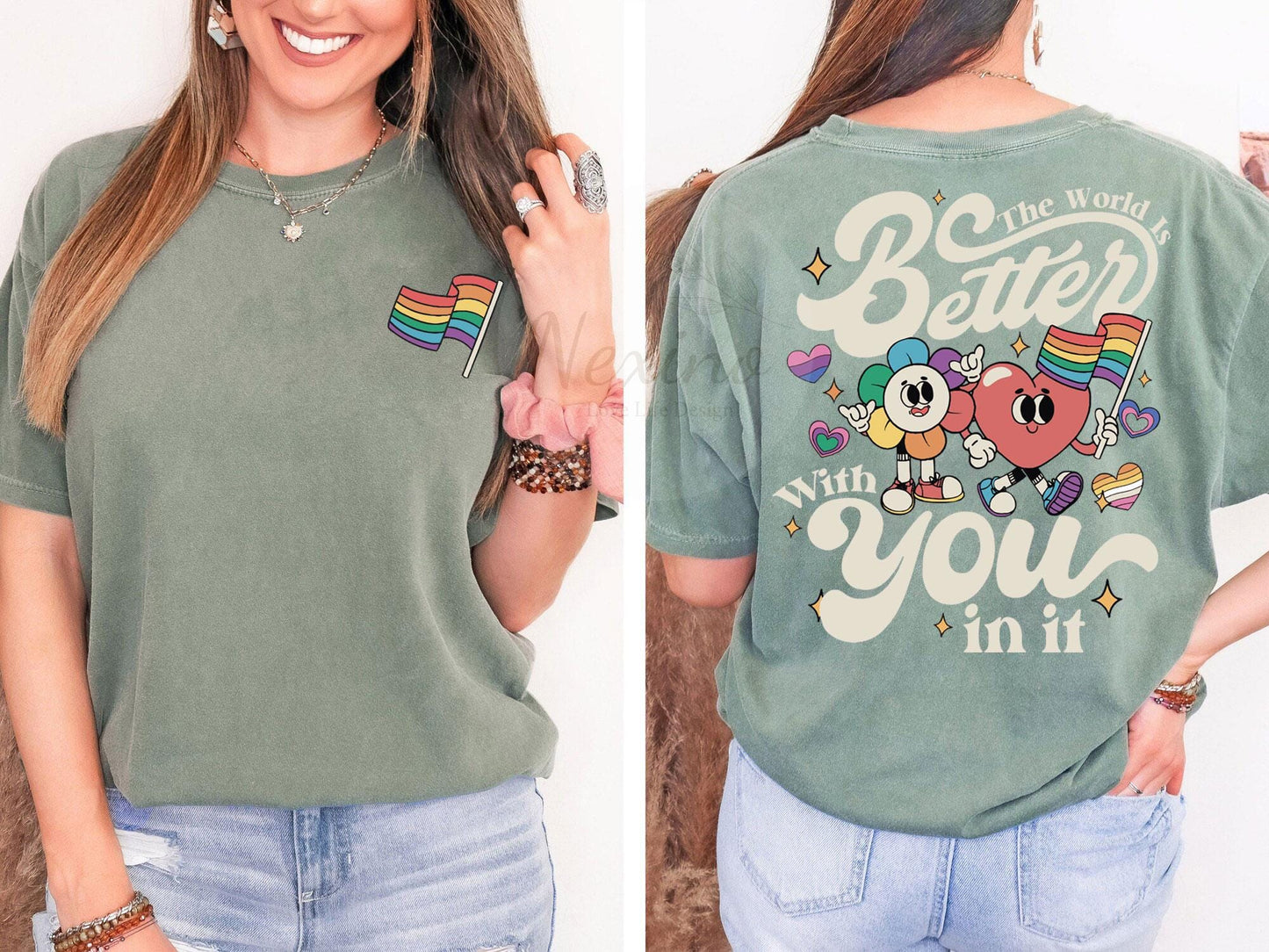 The World Is Better With You In It, LGBT Rainbow Shirt, Pride Month Shirt, Gay Pride Shirt, LGBTQ Shirt, Pride Ally Shirt, Equality Shirt