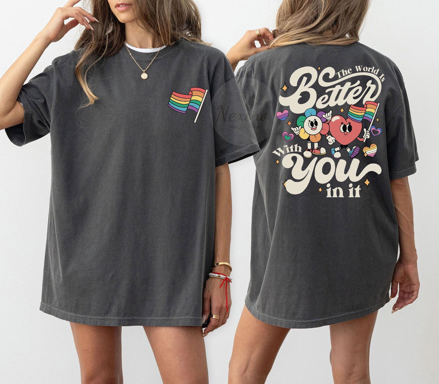 The World Is Better With You In It, LGBT Rainbow Shirt, Pride Month Shirt, Gay Pride Shirt, LGBTQ Shirt, Pride Ally Shirt, Equality Shirt