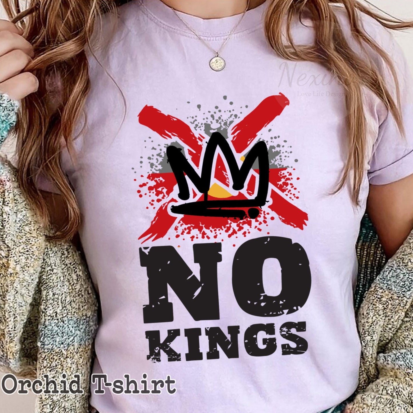 NO KINGS Shirt, Anti Authoritarian Protest Shirt, No Kings In America Shirt, Political Tee, Democracy Tee, Democracy Not Monarchy Shirt