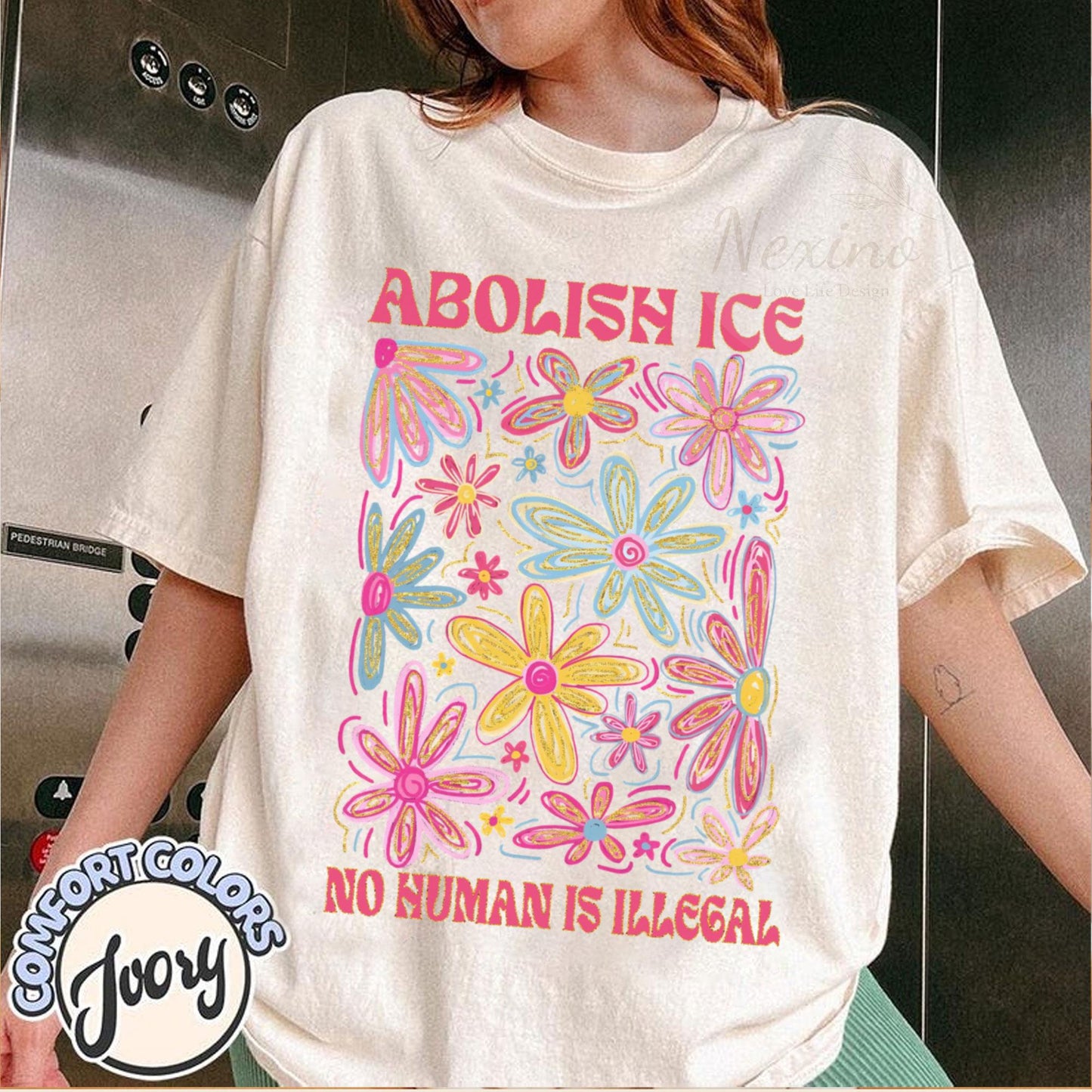 Abolish ICE No Human Is Illegal Shirt, Anti ICE Shirt, Human Rights Activist, Immigration Human Rights Shirt, AntiTrump Shirt