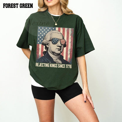 Rejecting Kings Since 1776 Shirt, Flower Shirt, Pro Democracy Shirt, Anti Authoritarianism Shirt, No Kings Shirt, Resist Shirt