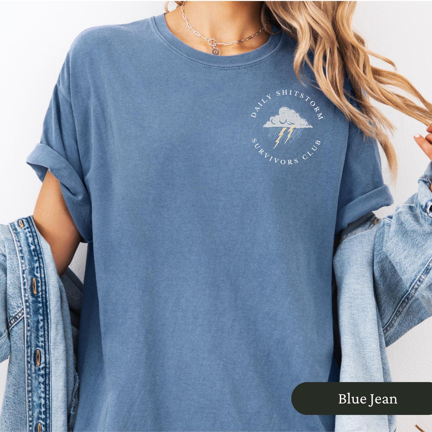 Comfort Colors Daily Shitstorm Survivors Club Shirt, Funny Mental Heath Shirt, Sarcastic Self Care Shirt, Sarcastic Gift, Funny Graphic Tee