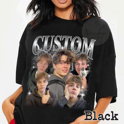 Custom Boyfriend Shirt, Girlfriend Comfort Colors Shirt, Face Shirt, Bachelorette Surprise, Personalized Birthday Bootleg Gift, Group Shirt