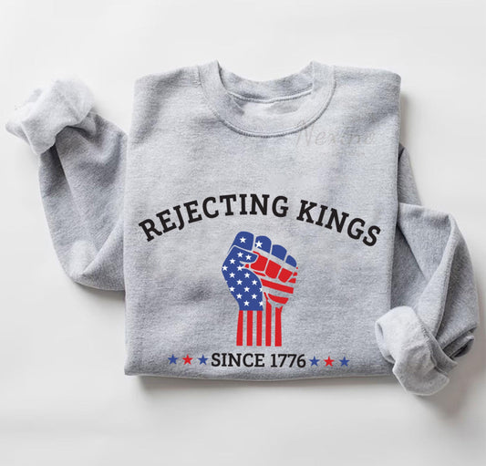 Rejecting Kings Shirt, Since 1776 Shirt, No Kings In America Shirt, Pro Democracy Shirt, Anti Authoritarian Tee, Anti Maga Anti Trump Shirt